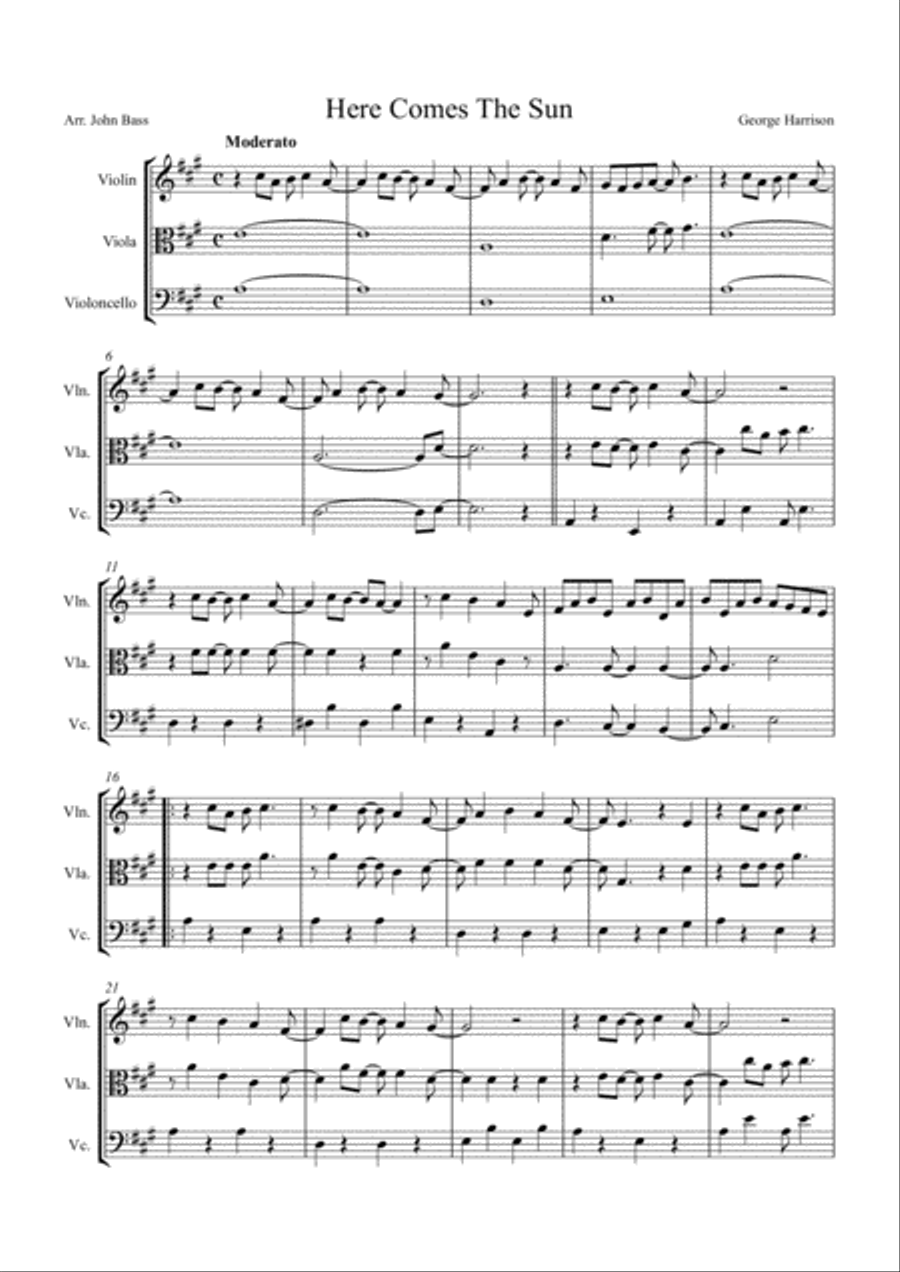 Here Comes The Sun String Trio scores gallery preview page 1