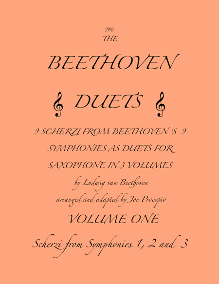 The Beethoven Duets For Saxophone Volume 1 Scherzi 1, 2 and 3 image number null