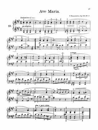 Burgmüller: Twenty-five Easy Etudes, Op. 100