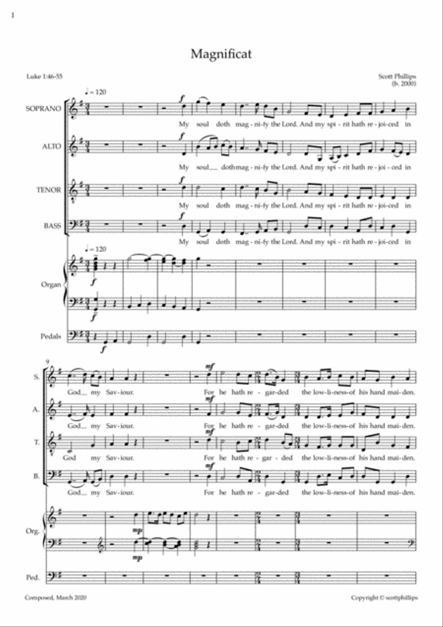 Magnificat and Nunc Dimittis - The St. Mark's Service 4-Part scores gallery preview page 2