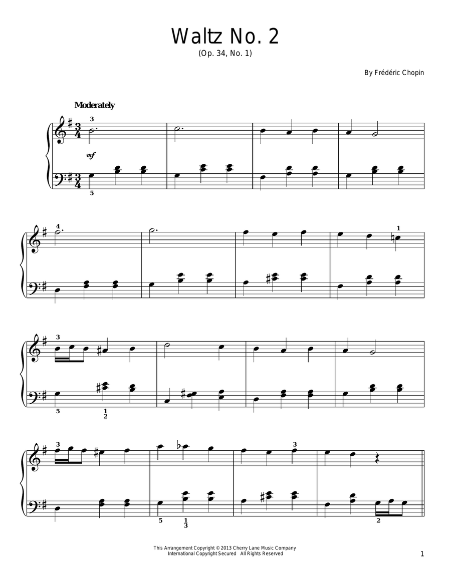 Waltz No. 2, Op. 34, No. 1
