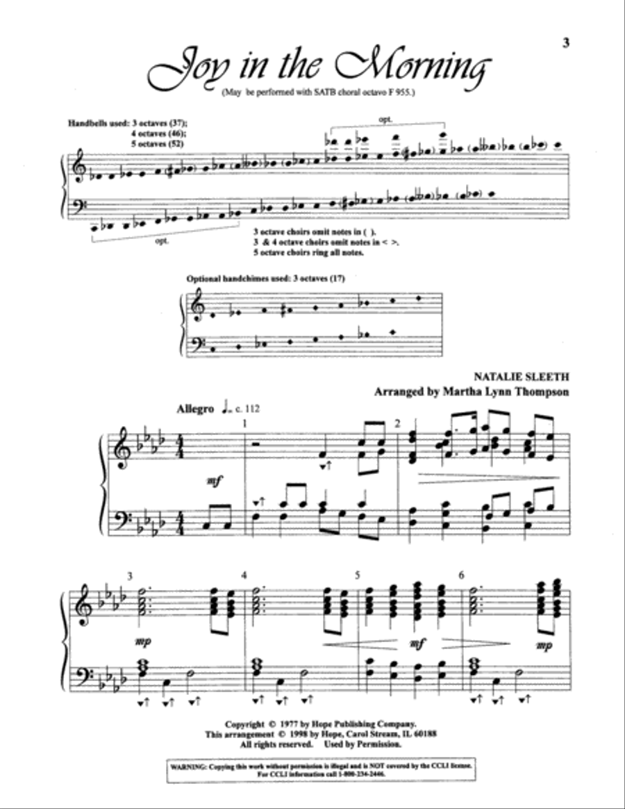 Joy in the Morning 4-Part scores gallery preview page 2