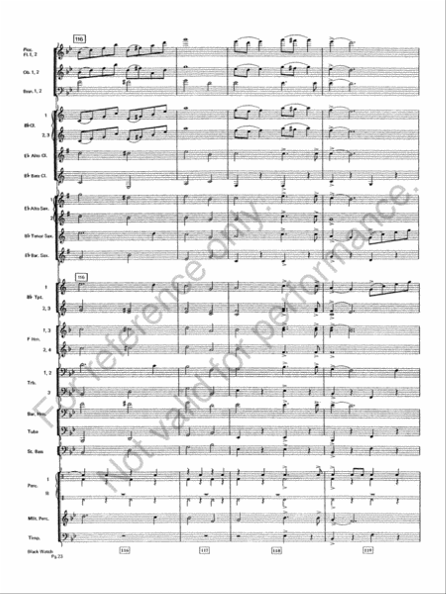 Black Watch Concert Band scores gallery preview page 24