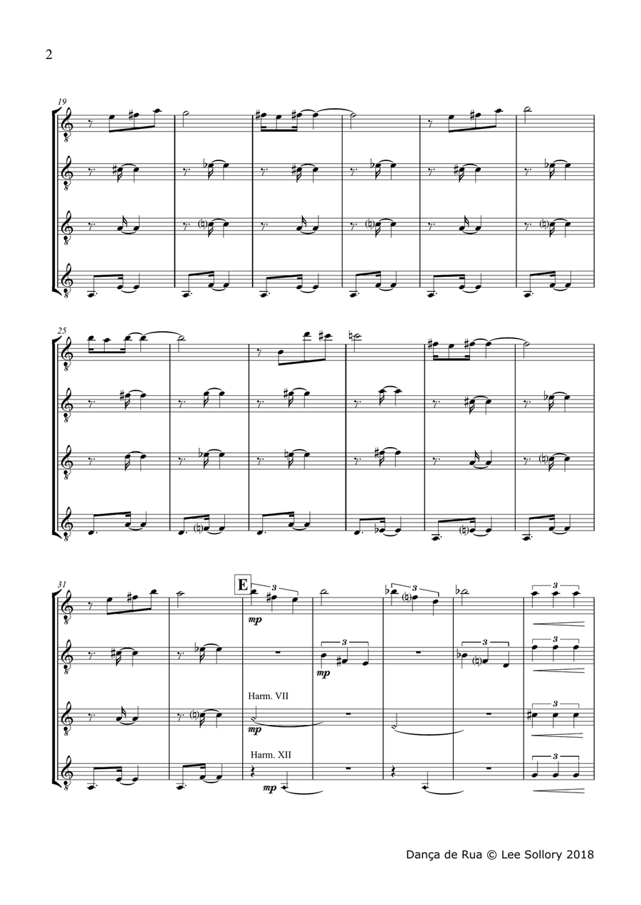 Easy Guitar Quartet Guitar Ensemble scores gallery preview page 2