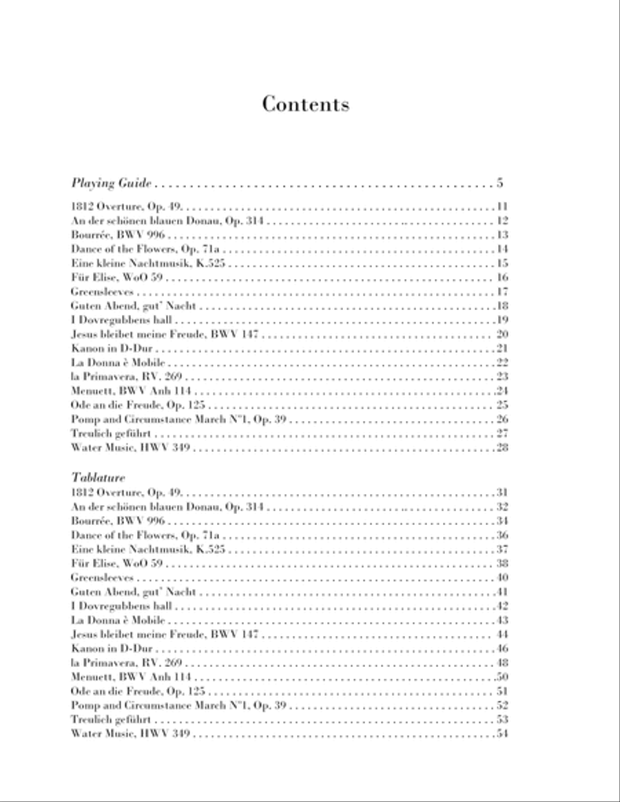 Easy Classical Guitar Solos Acoustic Guitar scores gallery preview page 3