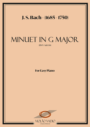 Book cover for Minuet in G Major (BWV 114) - (J. S. Bach) - For Easy Piano