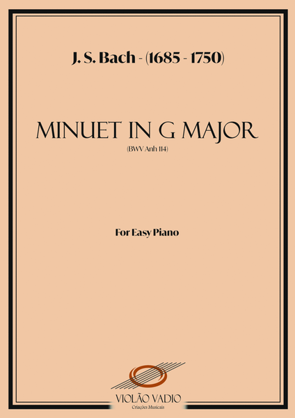 Minuet in G Major (BWV 114) - (J. S. Bach) - For Easy Piano image number null