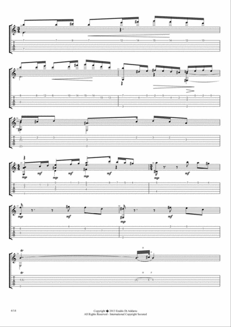 Schizophrenic Mind op. 32 Guitar Tablature scores gallery preview page 4