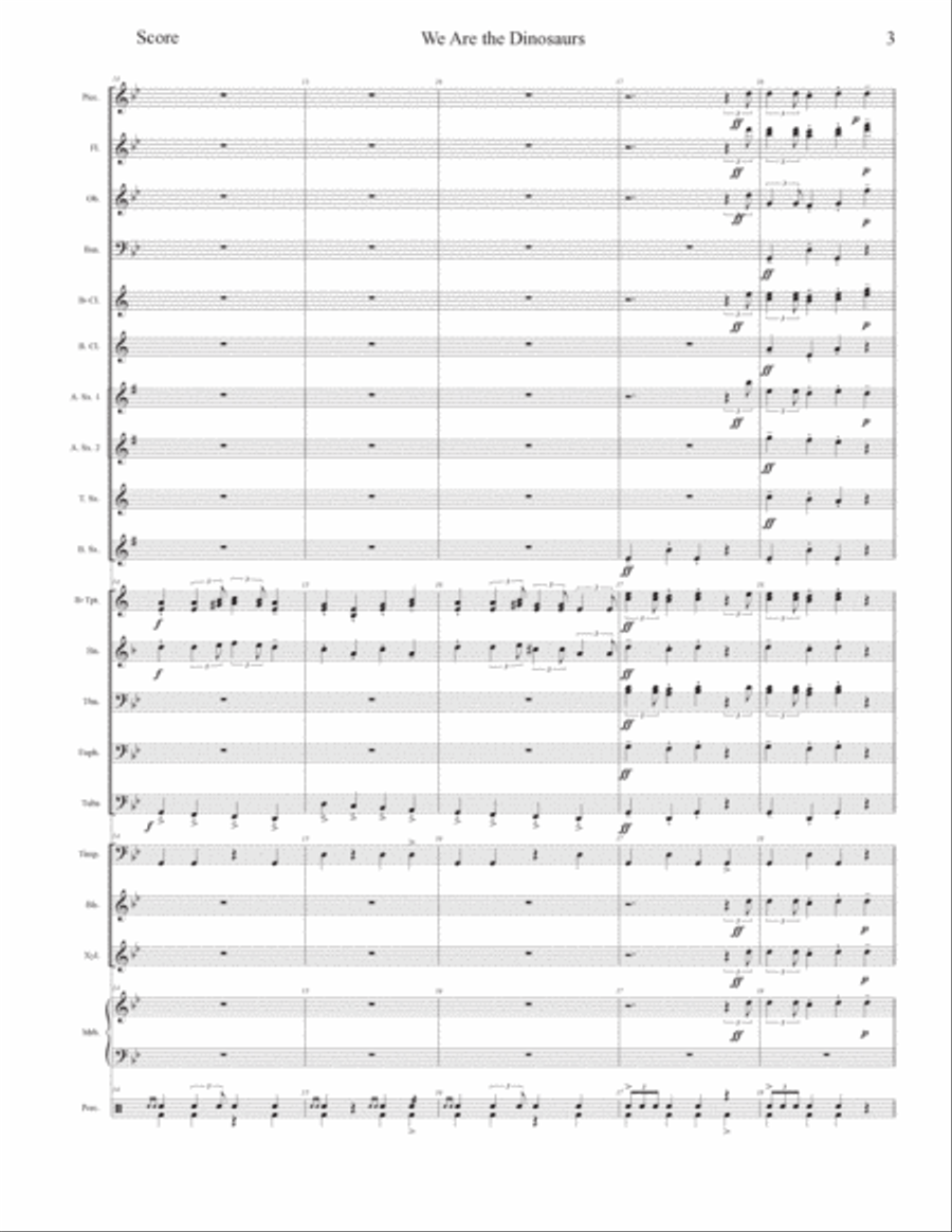 We Are The Dinosaurs Concert Band scores gallery preview page 3