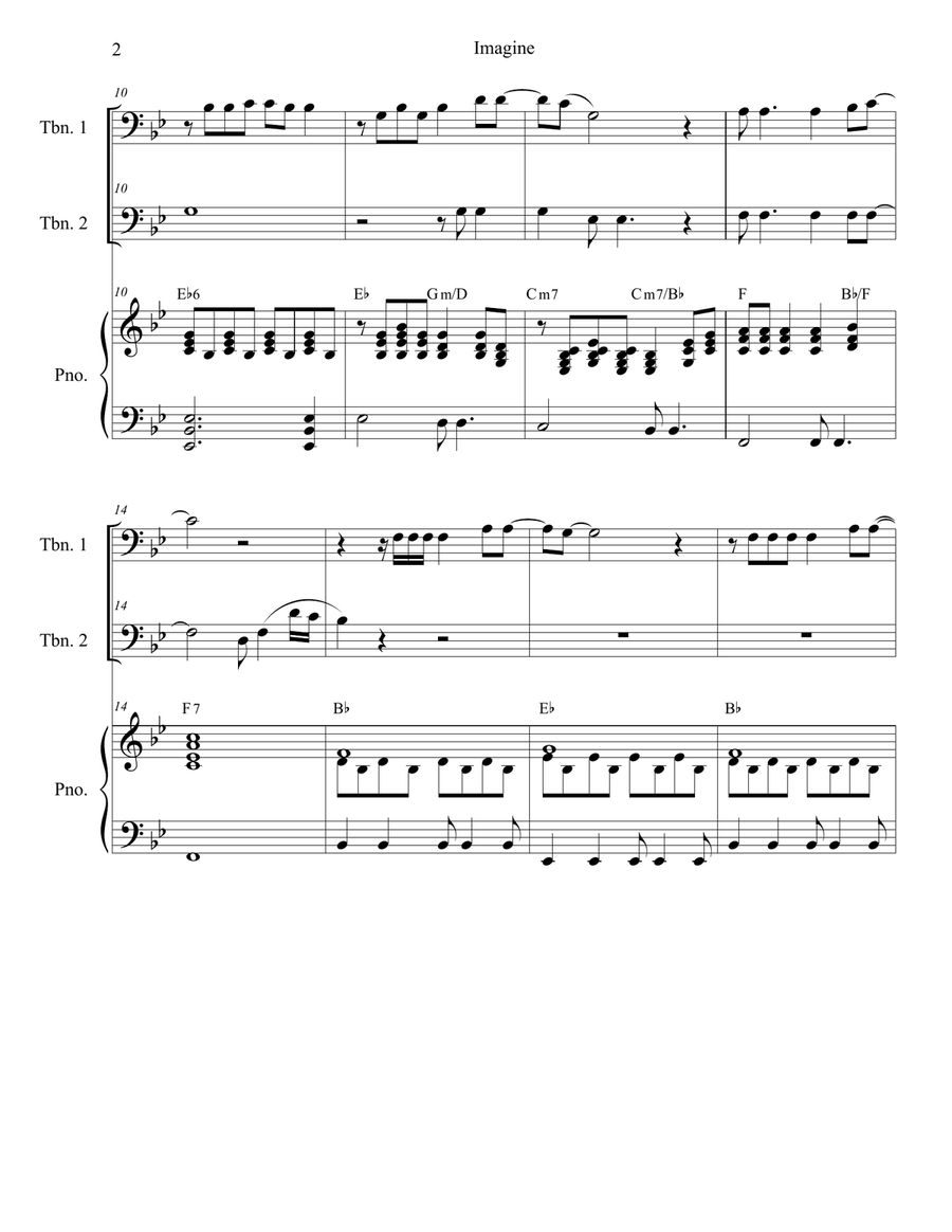 Imagine Trombone Duet scores gallery preview page 2