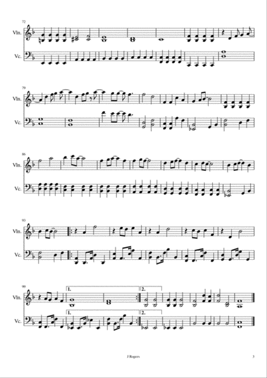 Mr. Blue Sky Mr. Blue Sky String Duet scores gallery preview page 3