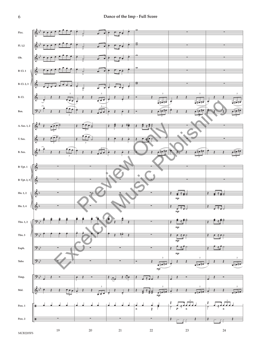 Dance of the Imp (Score) Concert Band scores gallery preview page 7