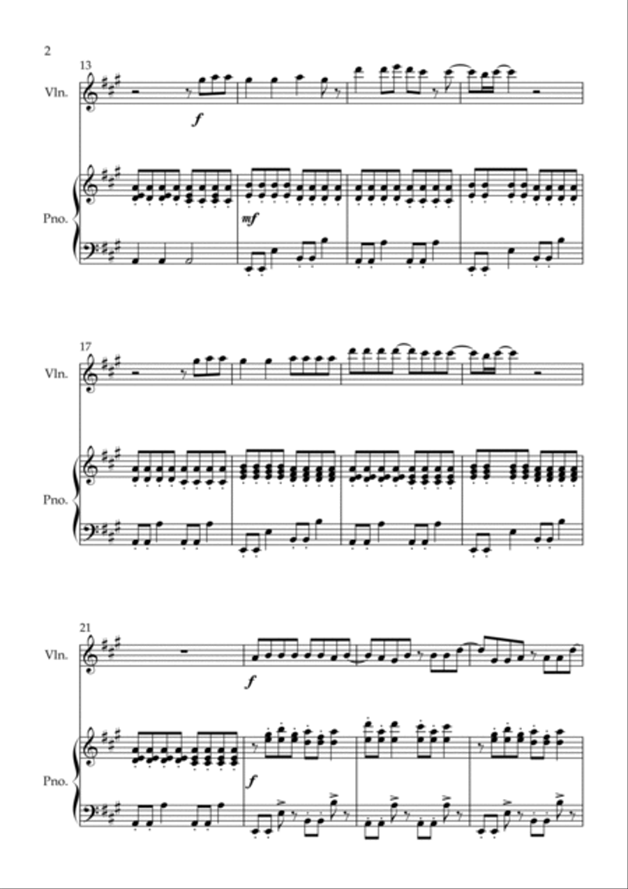 Bittersweet Symphony Violin Solo scores gallery preview page 2
