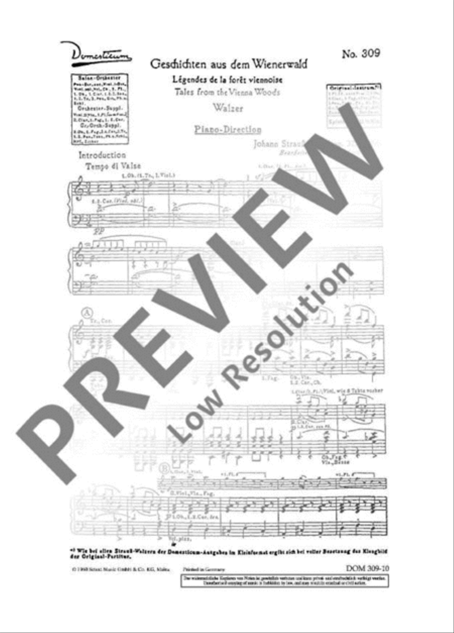 Geschichten aus dem Wienerwald Orchestra scores gallery preview page 2