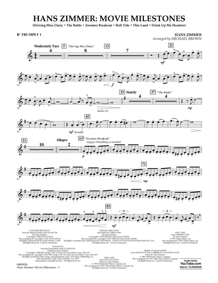 Hans Zimmer: Movie Milestones - Bb Trumpet 1