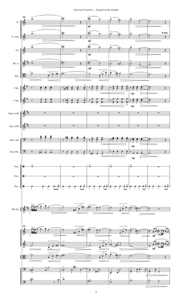 Clarinet Concerto ... Sounds of the Islands (2003) for clarinet solo and orchestra