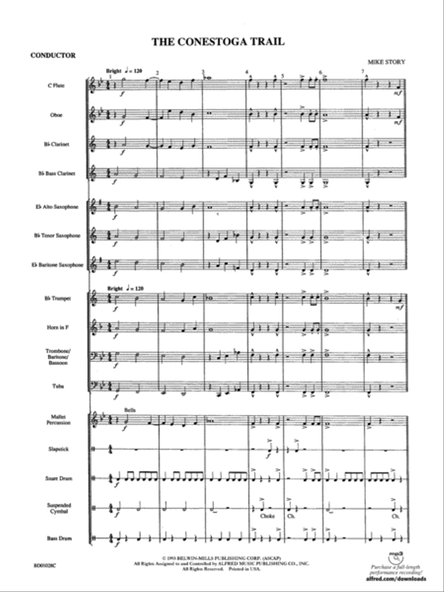 The Conestoga Trail Concert Band scores gallery preview page 3