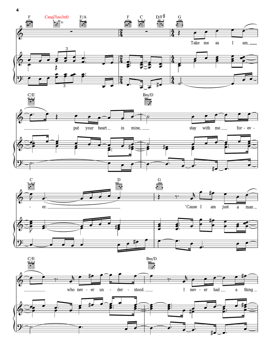 Will You Still Love Me Will You Still Love Me Piano, Vocal, Guitar scores gallery preview page 4