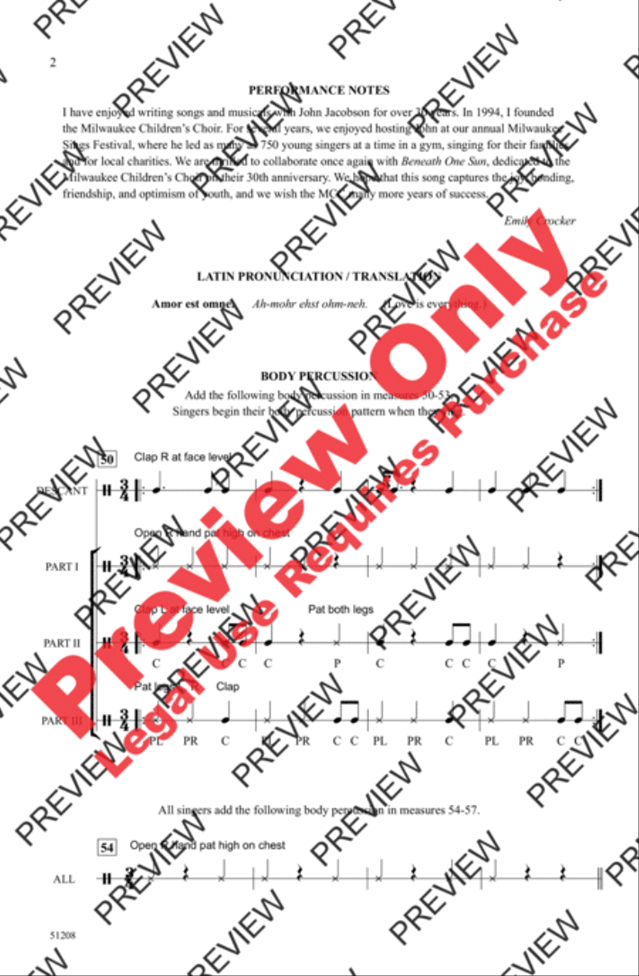 Beneath One Sun 3-Part scores gallery preview page 2