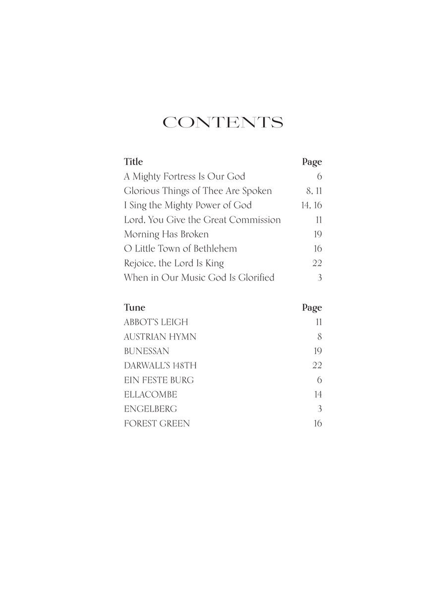 When in Our Music God Is Glorified Piano Solo scores gallery preview page 1
