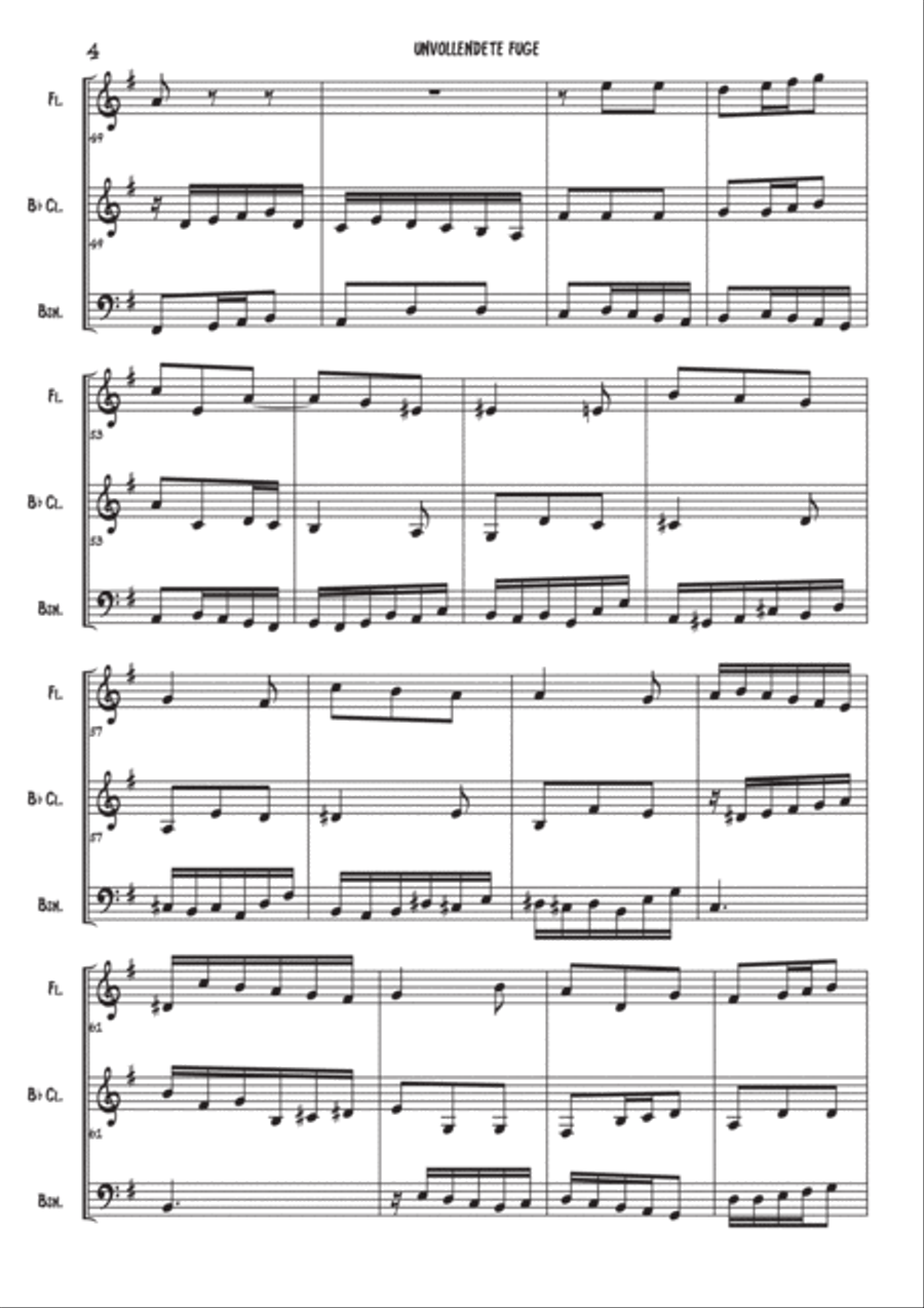 Unvollenedete Fugue 10. Woodwind Trio Woodwind Trio scores gallery preview page 4