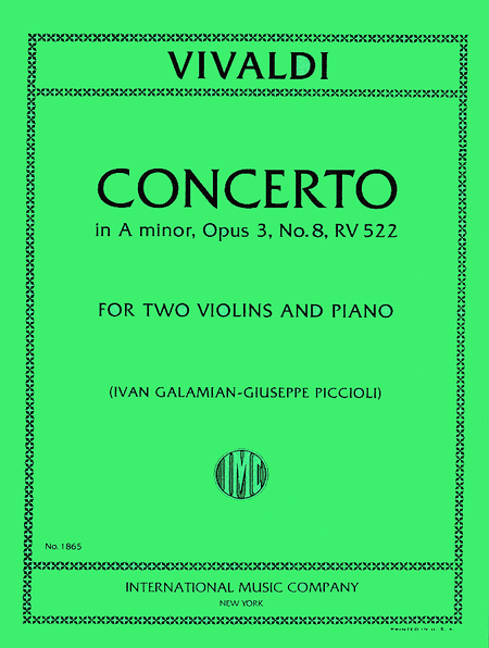 Concerto in A minor, RV 522 (GALAMIAN-PICCIOLI)