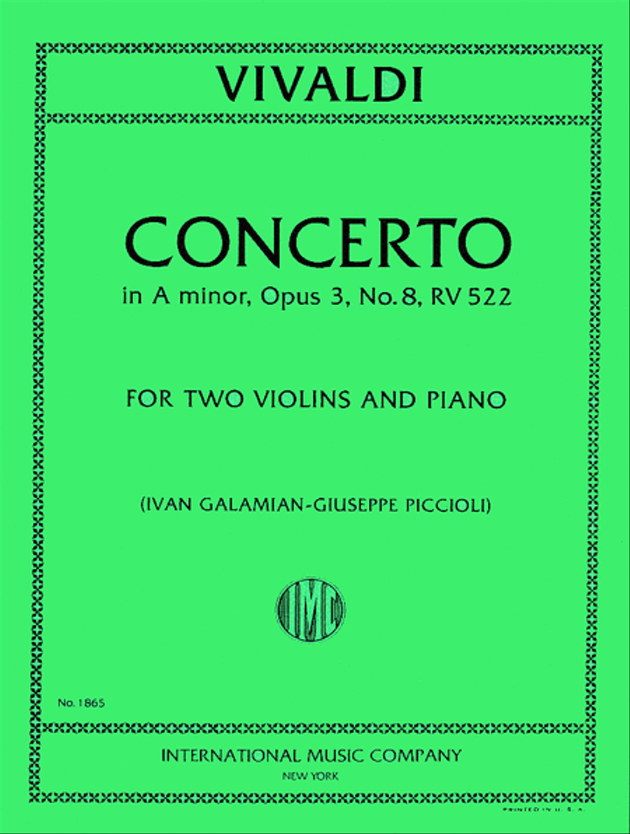 Concerto In A Minor, Rv 522 Violin scores gallery preview page 1