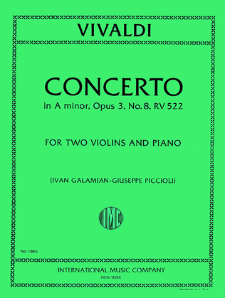 Book cover for Concerto In A Minor, Rv 522