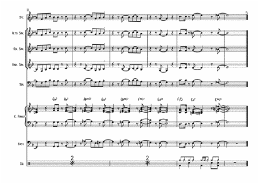 Deely Stan Horns Deely Stan Horns Large Ensemble scores gallery preview page 5