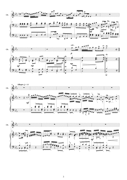 Sammartini - Concerto in E flat major CSSgb4 for Oboe and Piano image number null