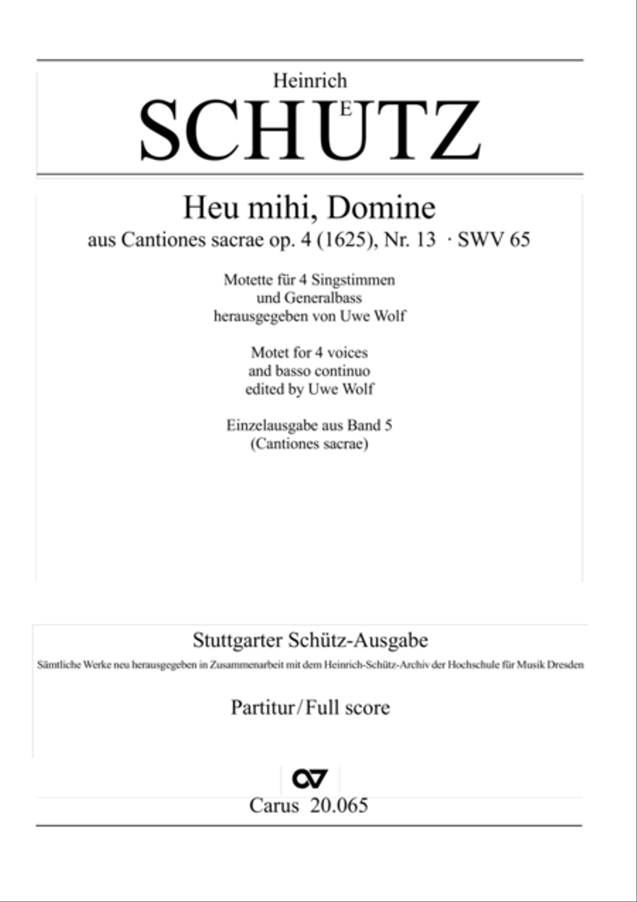 Heu mihi, Domine 4-Part scores gallery preview page 2