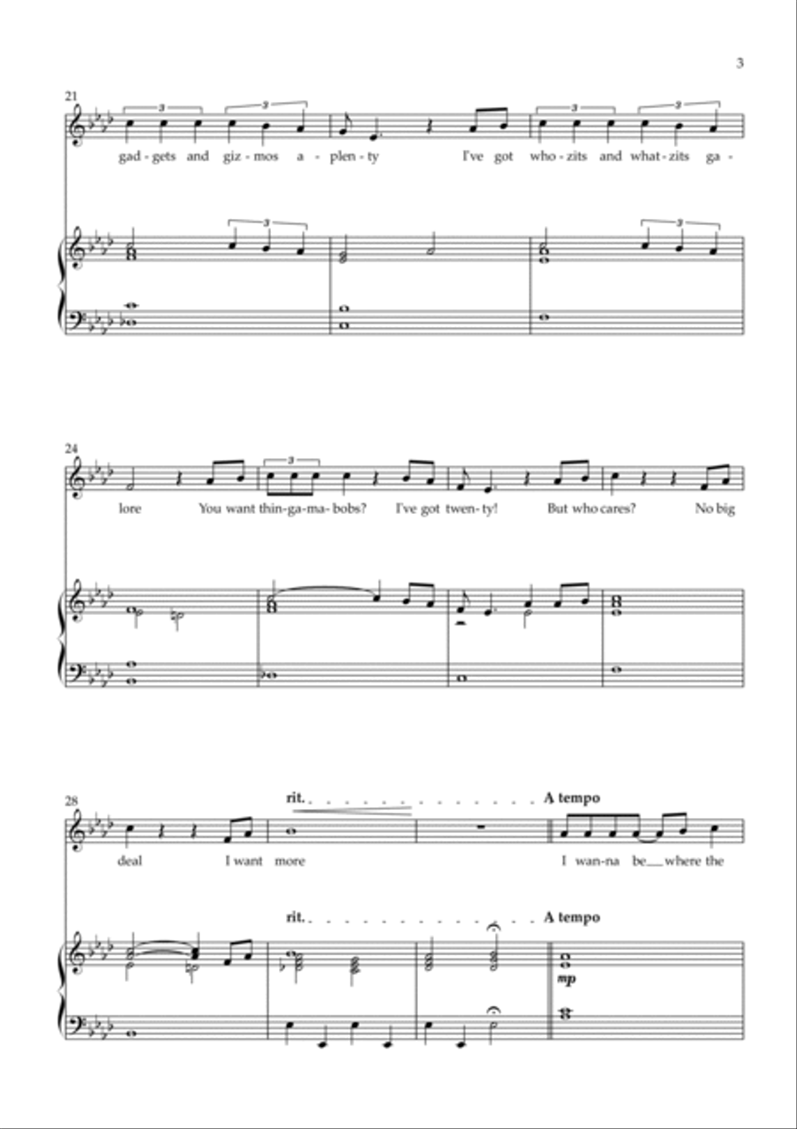Part Of Your World (reprise) Piano scores gallery preview page 3