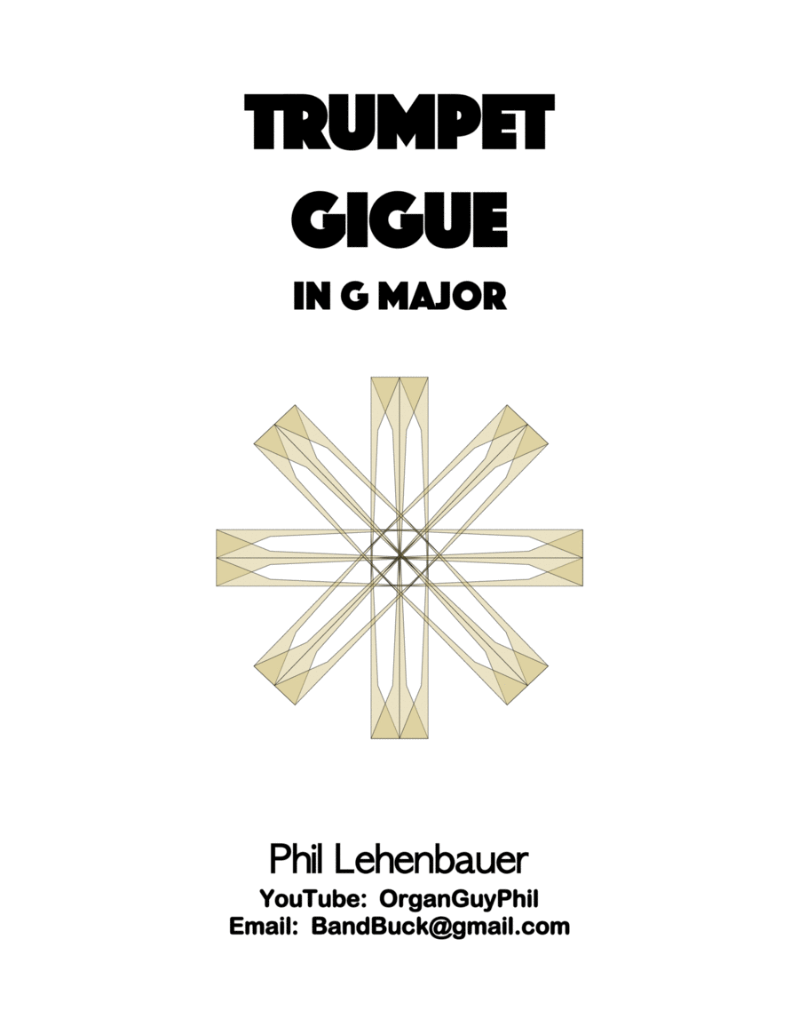 Trumpet Gigue in G major, organ work by Phil Lehenbauer Trumpet scores gallery preview page 1