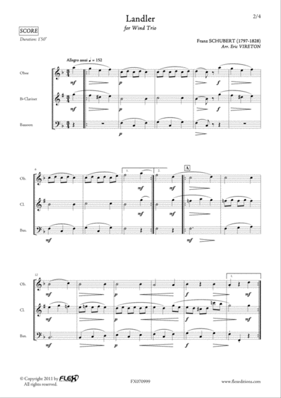 Landler Bassoon scores gallery preview page 2