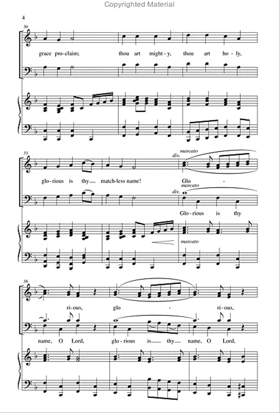The Glorious Medley 4-Part scores gallery preview page 4
