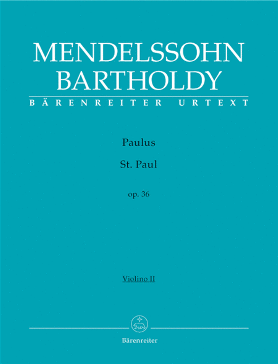 St. Paul, op. 36 Violin scores gallery preview page 1