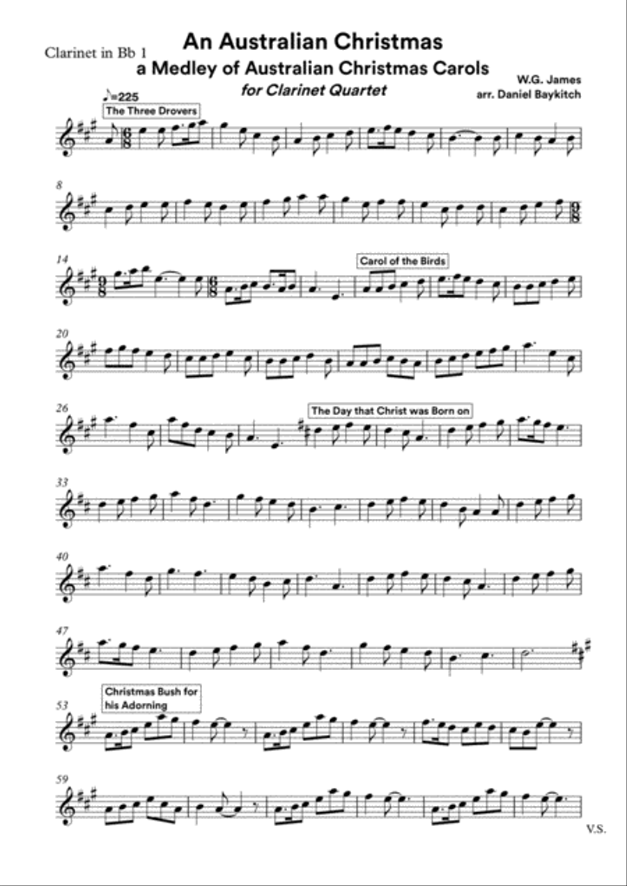 An Australian Christmas Woodwind Quartet scores gallery preview page 6