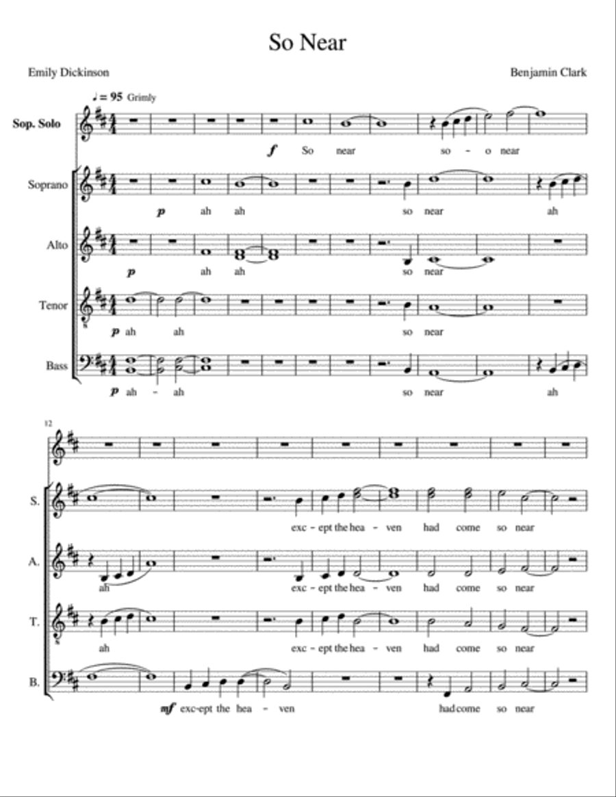 So Near So Near 4-Part scores gallery preview page 1