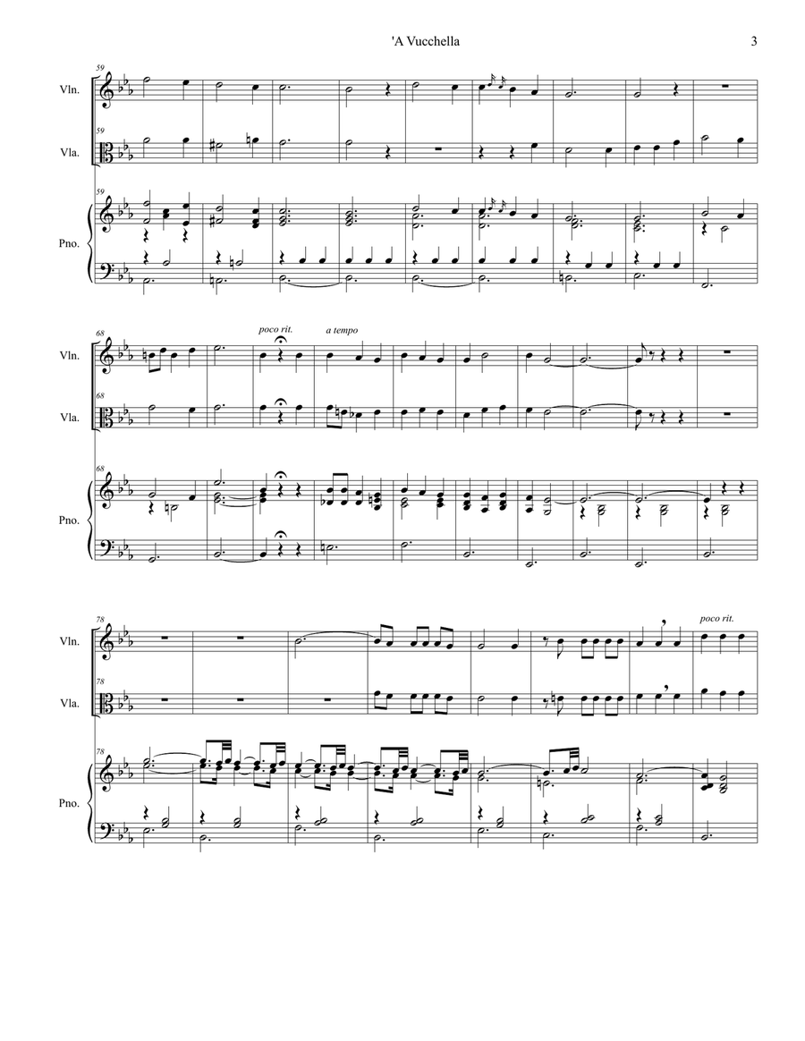 A Vucchella (Duet for Violin and Viola) String Duet scores gallery preview page 4