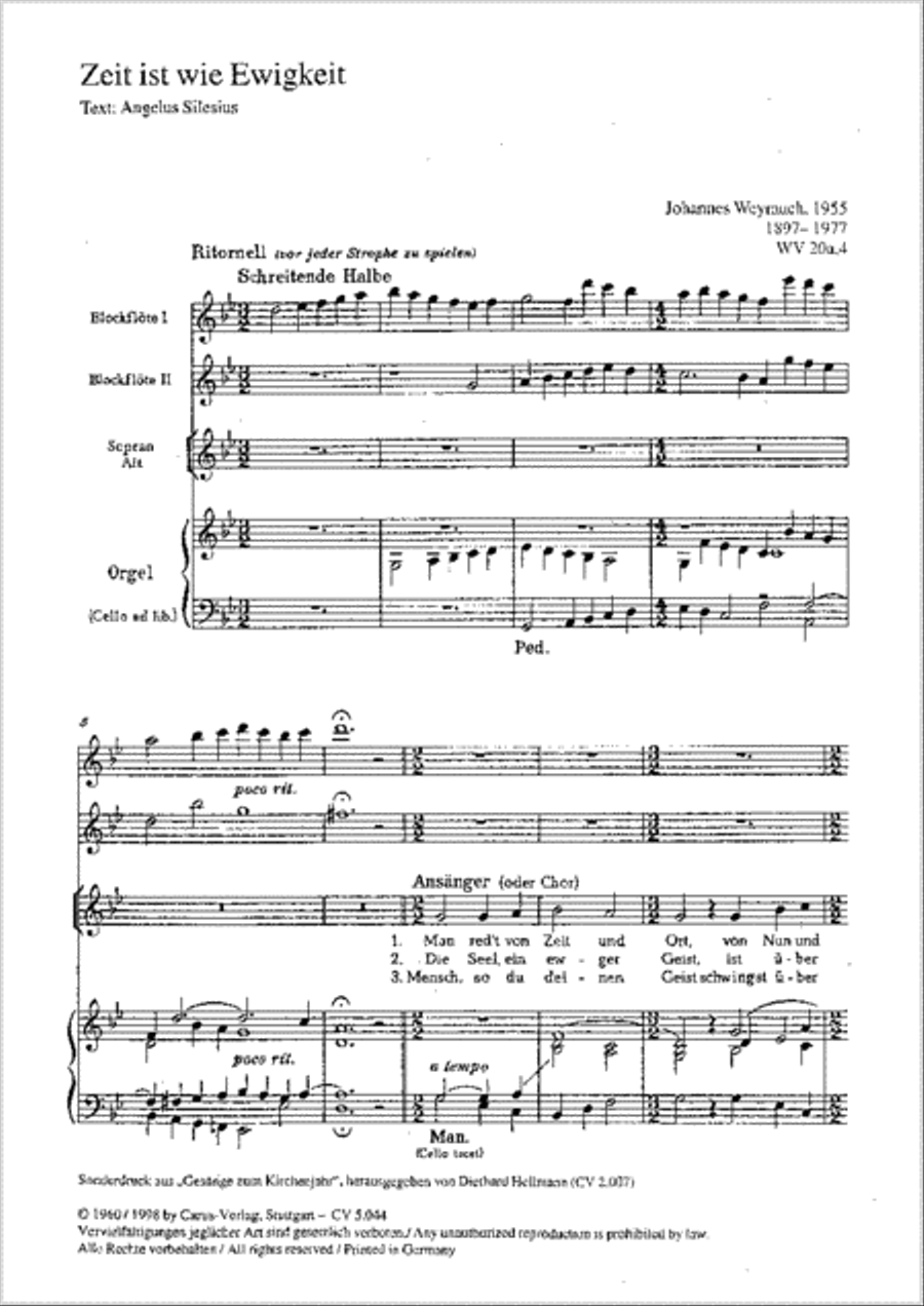 Zeit ist wie Ewigkeit Zeit ist wie Ewigkeit SA scores gallery preview page 1