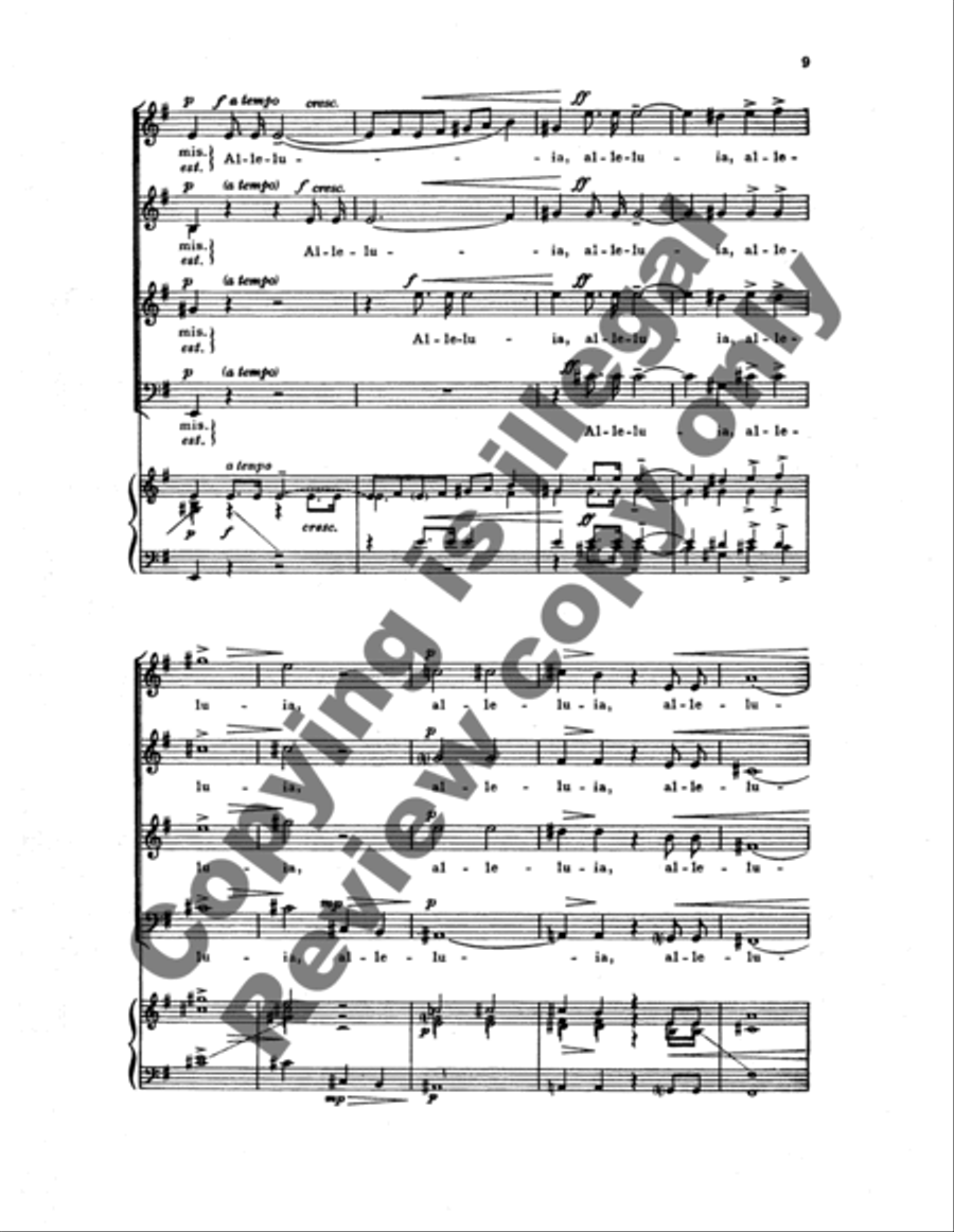 Virga Jesse Floruit (The Rod of Jesse Hath Blossomed) 4-Part scores gallery preview page 11