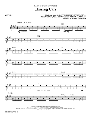 Book cover for Chasing Cars (arr. Roger Emerson) - Guitar 1