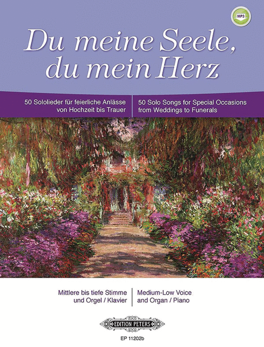 Du meine Seele, du mein Herz for Voice and Piano/Organ (Medium/Low Voice) Low Voice scores gallery preview page 1