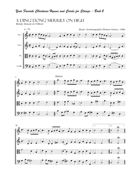 Your Favorite Christmas Hymns and Carols for Strings, Book 2 image number null