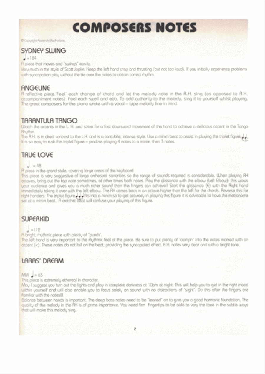Music My Way by Roderick MacFarlane Easy Piano scores gallery preview page 3