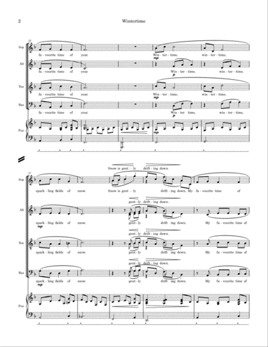 Wintertime Wintertime 4-Part scores gallery preview page 3
