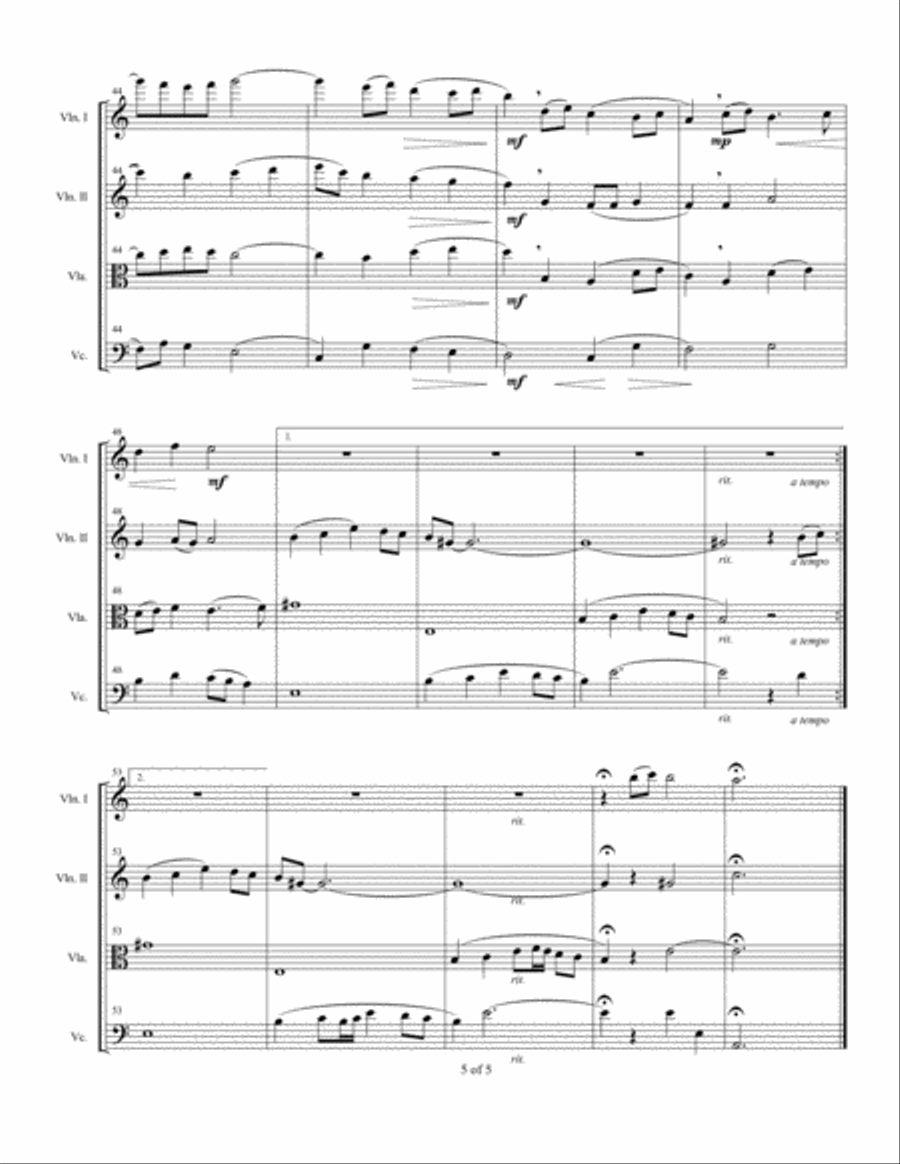 Because (String Quartet) String Quartet scores gallery preview page 5