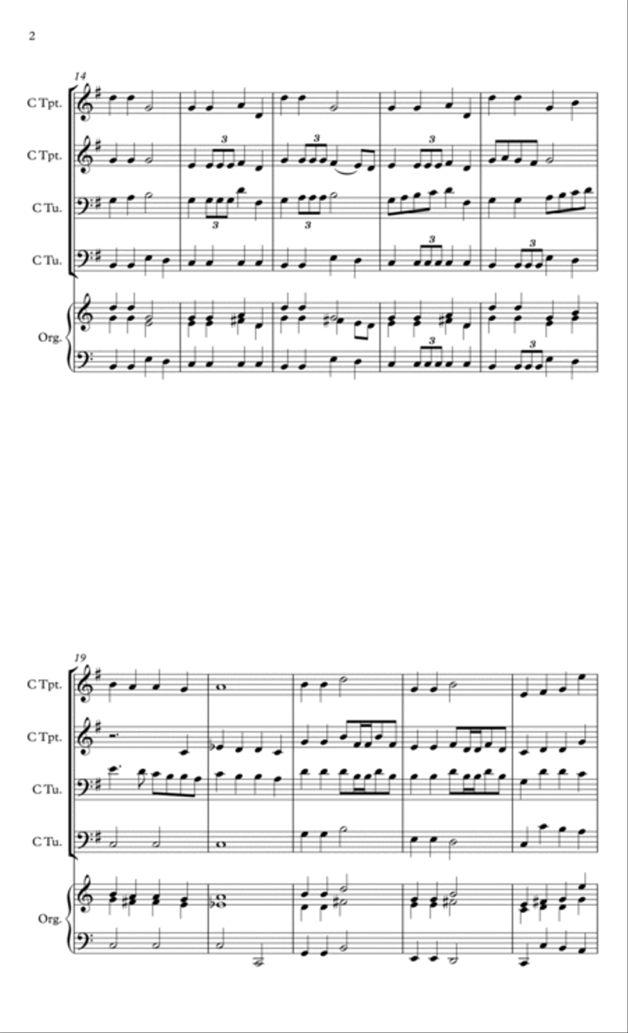 Guitar Trio 2 mov III Moderato Majesticano Small Ensemble scores gallery preview page 2