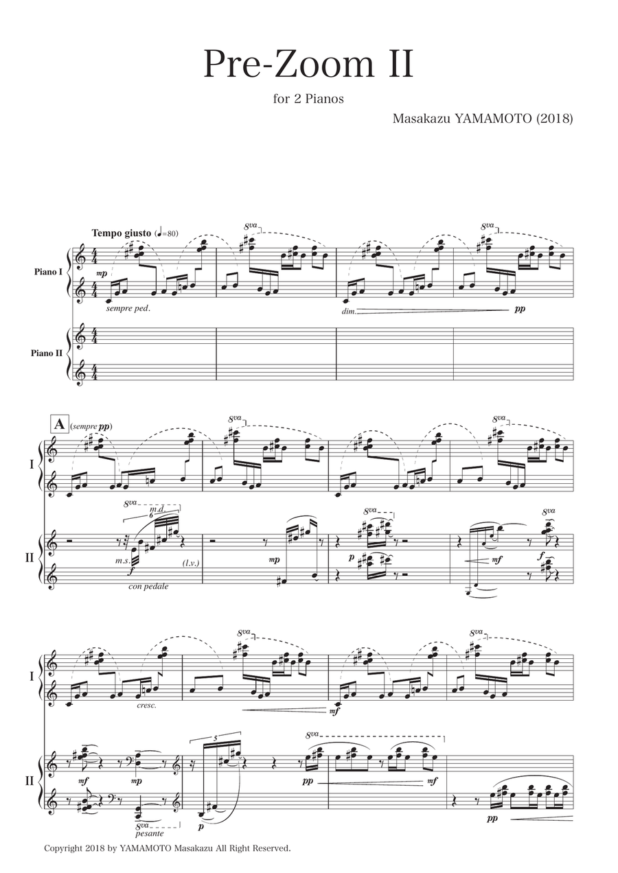 Pre Zoom II [for 2 pianos] 2 Pianos, 4-Hands scores gallery preview page 4