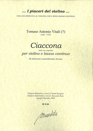 Book cover for Ciaccona (Ms, D-Dl)